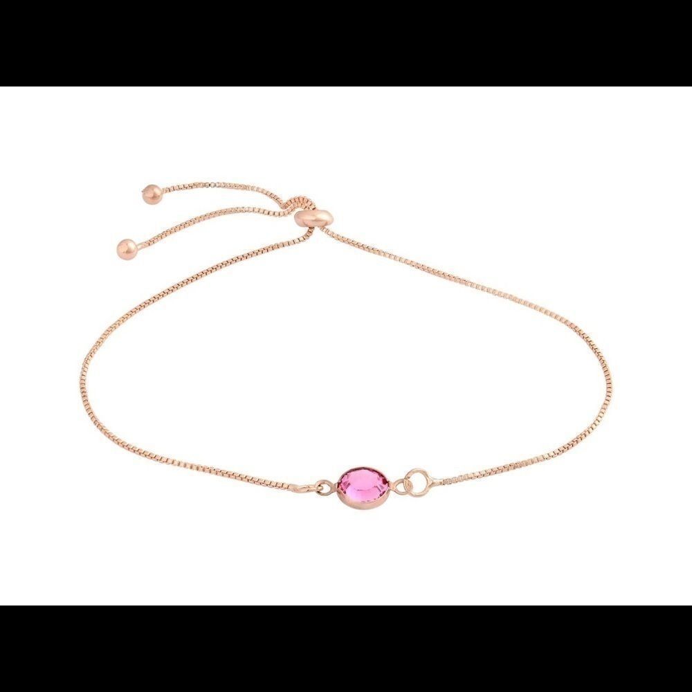 Swarovski pull tie channel bracelet rose plated